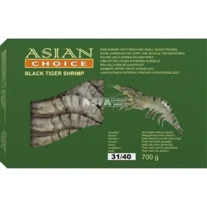 ASIAN CHOICE BLACK TIGER SHRIMP HOSO 31/40 1KG
