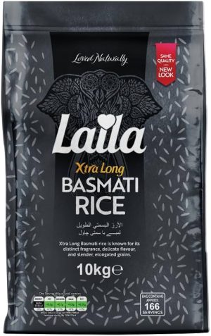 LAILA EXTRA LONG GRAIN BASMATI RICE 10KG